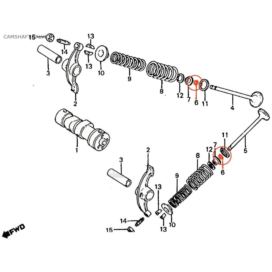 Moteur - Joint de "queue de soupape" - Z50R  14730-028-013