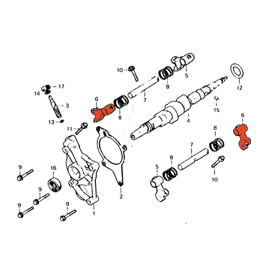 Moteur - Rocher - culbuteur - CX500 14442-415-000