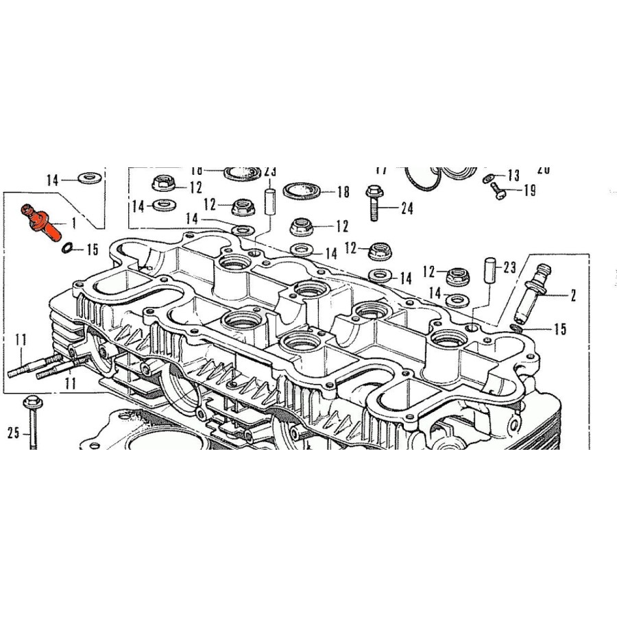 Moteur - Guide de Soupape - Echappement - CB500 / CB550 12023-324-405