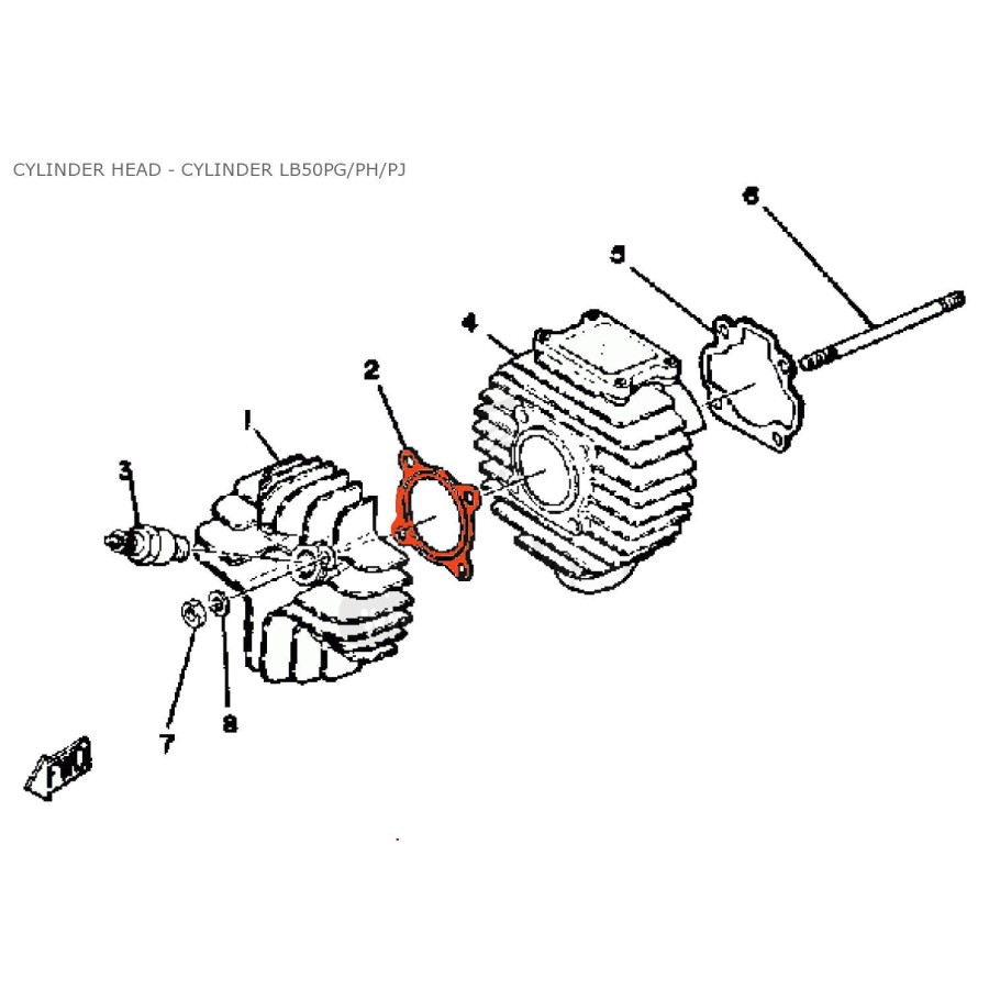 Moteur - Joint de cylindre - Haut - 517-11181-00 12251-050-331