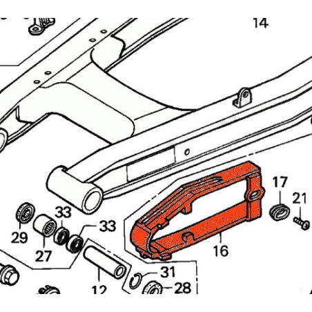 Service Moto Pieces|Bras oscillant - Protection de chaine - Avant - XRV650 - XRV750|Protection|52,90 €