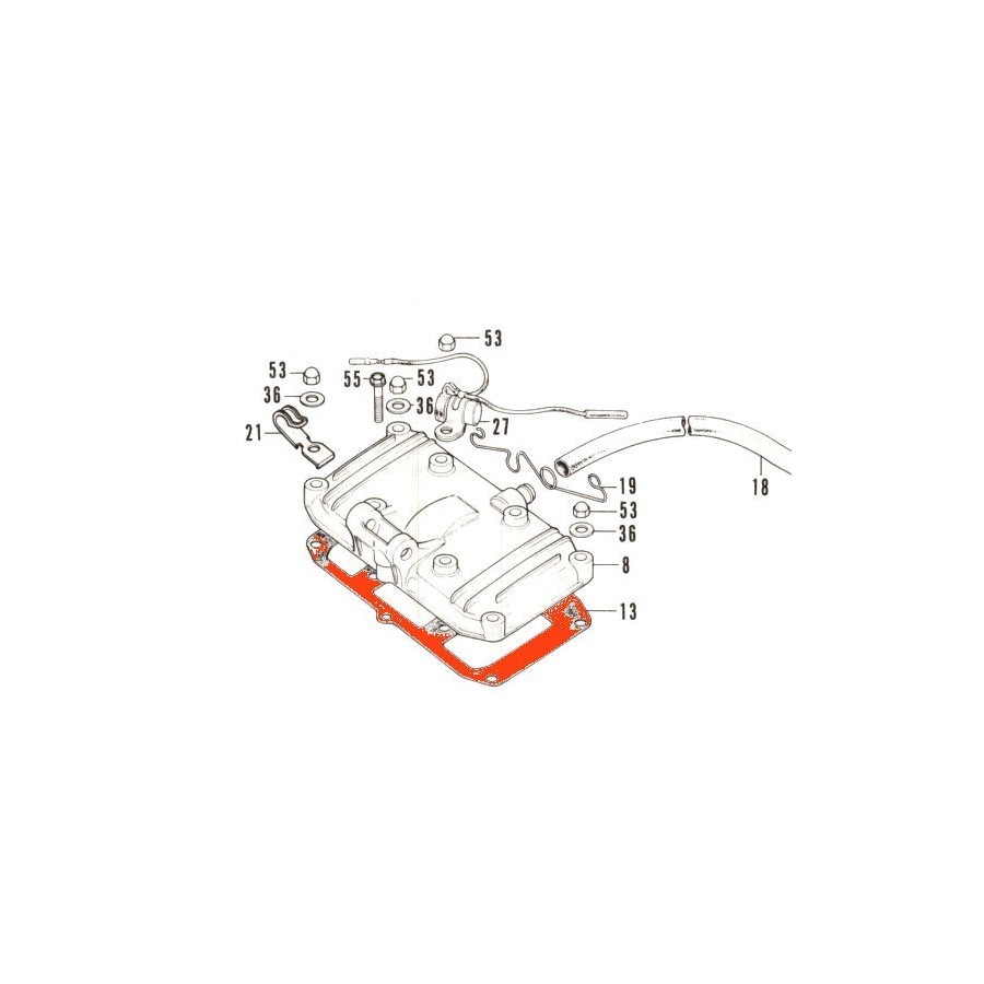 Moteur - Joint de couvercle de culasse - cache culbuteur - CB200T 1...