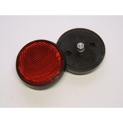 Catadioptre long Rouge Universel Moto Cyclo plat à Coller 95mm x