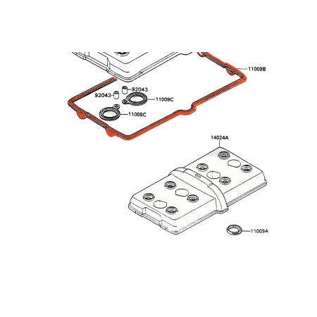 Moteur - joint couvre culasse - cache culbuteur - 11009-1775 - ZXR750