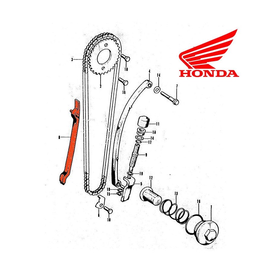 Moteur - Culasse - Vis de serrage - bloc cylindre - CB400 N/T - CB4...