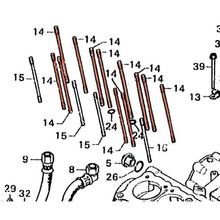 Moteur - Goujon - (x1) - Bloc Cylindre - N'est plus disponible 9003...