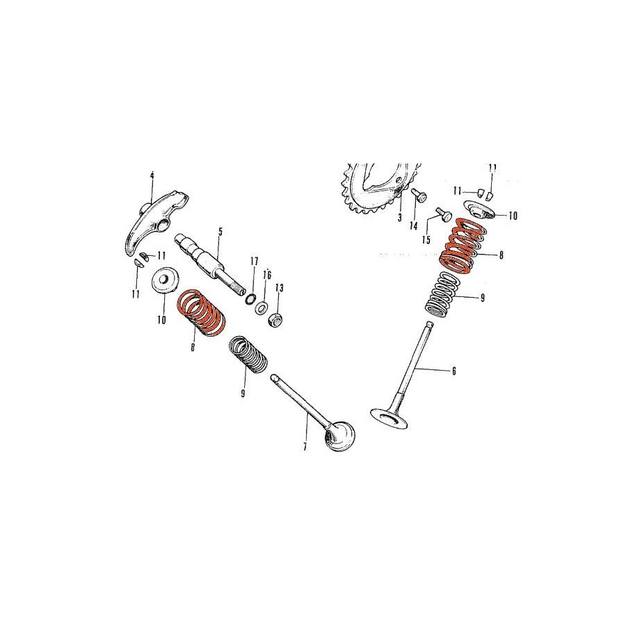 Moteur - Ressort de soupape - Exterieur - CB250 - N'est plus dispon...