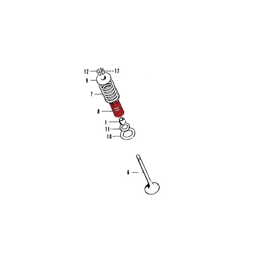 Moteur - Soupape - ressort int. - N'est plus disponible 14751-107-010