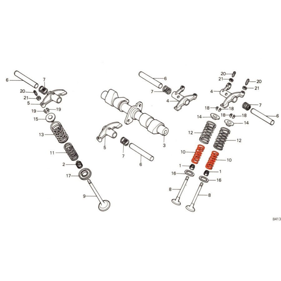 Soupape Admission - Ressort interieur - (x1) 14751-413-000