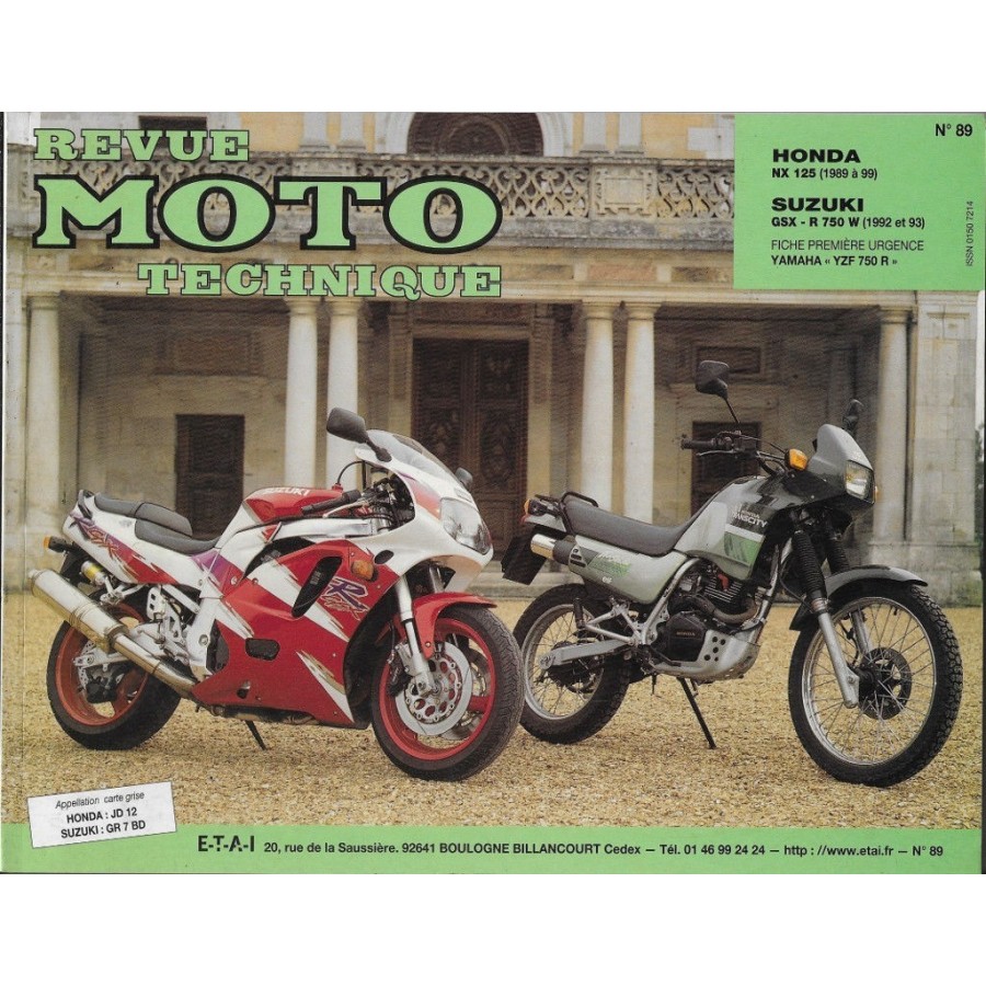 RTM - N° 089 - NX125 - GSX-R 750 - Revue Technique moto - Version P...