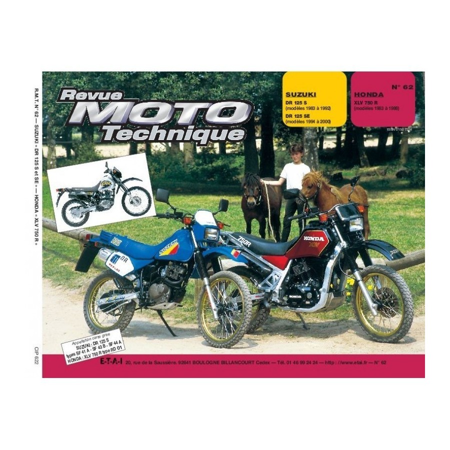 RTM - N° 062 - XLV750 R - DR125 - Revue Technique moto - Version PA...