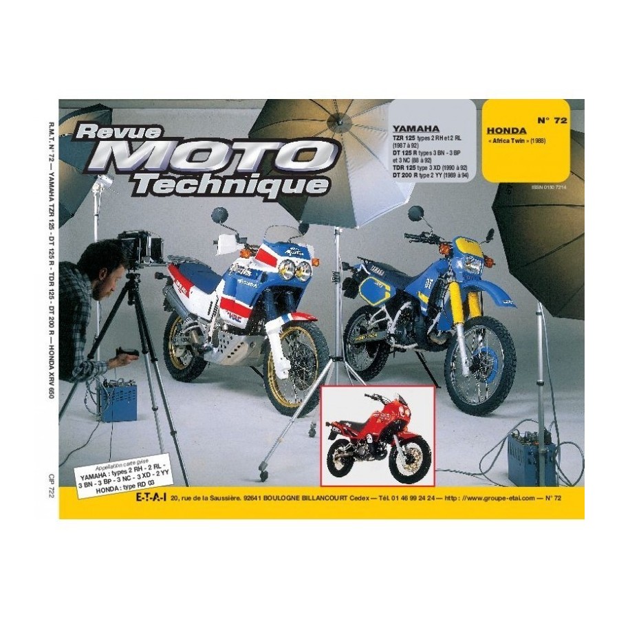 RTM - N° 72 - XRV650 - DTR-TZR-TDR 125 - DT200R - Revue Technique m...