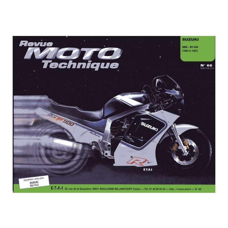 RTM - N° 66 - GSX-R 1100 - Revue Technique moto 00RTM-066-PAPIER