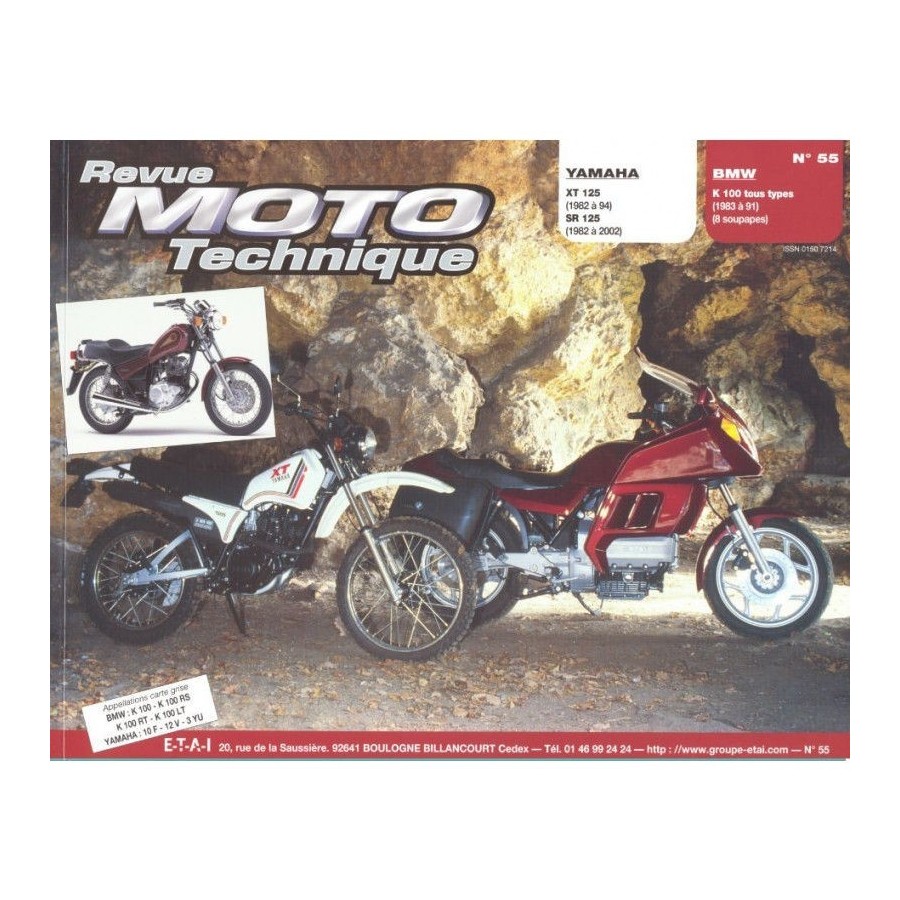 RTM - N° 55 - XT125 - SR125 - Revue Technique moto 00RTM-055-PAPIER