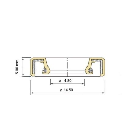 Service Moto Pieces|Compte tour - Joint Spy d'étanchéité sur couvercle culasse - 4.8x14.5x5.0mm|Couvercle culasse - cache culbuteur|8,40 €