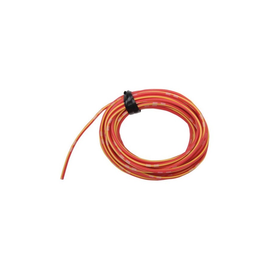 Fil Electrique - 0.75mm2 - Jaune/Rouge - 4 metres 20060-075-058