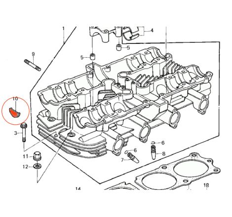 Service Moto Pieces|Moteur - 1/2 lune - coté de culasse -  Z900 / Z1000 - 92066-017|Moteur|13,25 €