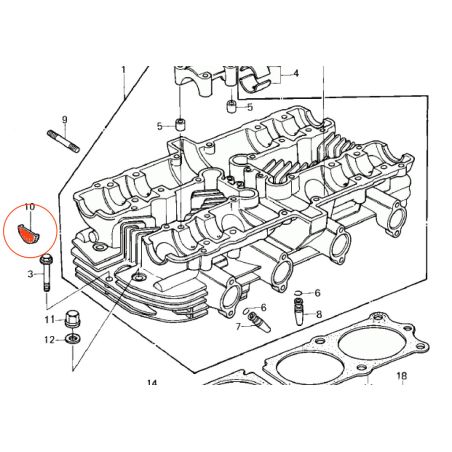 Service Moto Pieces|Moteur - 1/2 lune - coté de culasse -  Z900 / Z1000 - 92066-017|Moteur|13,25 €