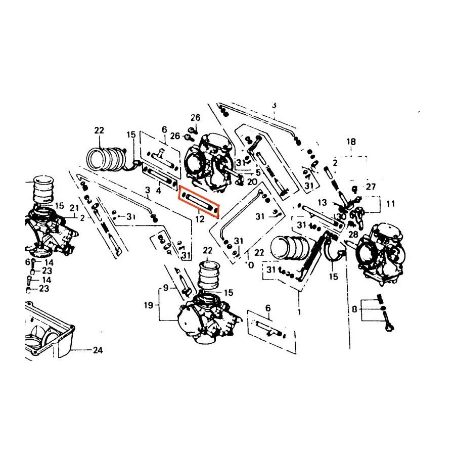 Carburateur - Raccord essence - (x1) - 16042-MB1-771