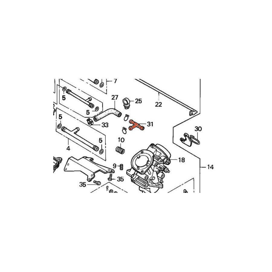 Carburateur - Raccord en T - VFR750 17193-MN5-000