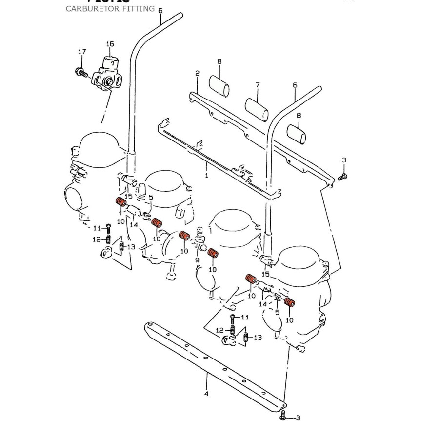 Carburateur - joint de liaison - (x1) - N198006 - 13673-44B00 / 3EN...