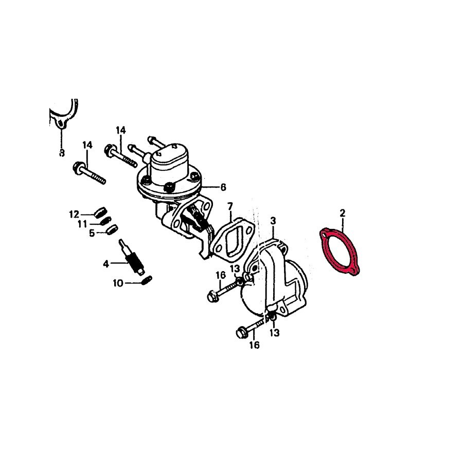 Moteur - Joint de liaison de pompe - GL1000 - GL1100 12390-371-405