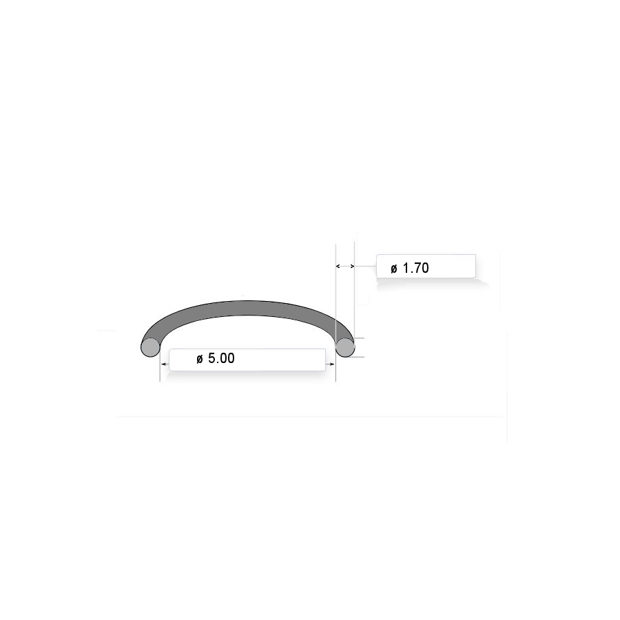 Carburateur - Joint torique liaison - ø 5.00 x1.70 mm 01130-0500-170