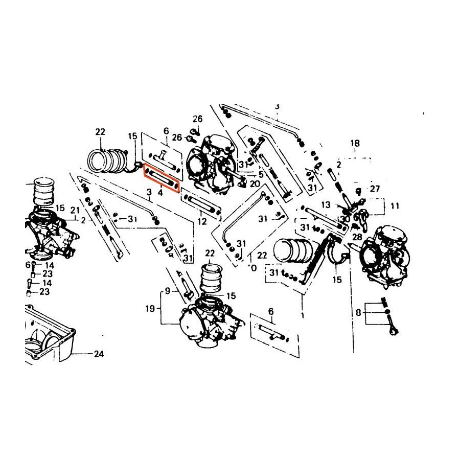 Carburateur - Raccord essence - (x1) - 16022-MB1-771