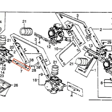 Carburateur - Té de liaison - (x1) - VF750C - VF750S - VF750F -  16...