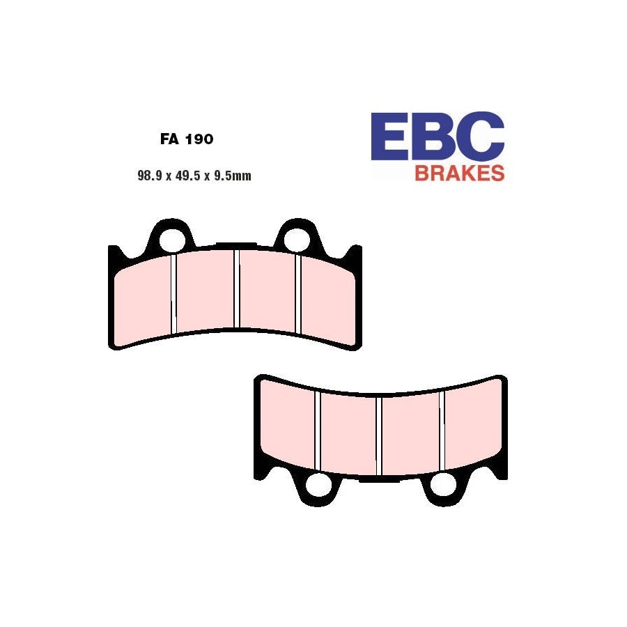 Frein - Jeu de Plaquettes - EBC - Metal fritté - Hypersport - FA-19...