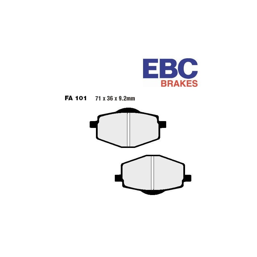 Frein - Jeu de Plaquettes - Standard - EBC - FA101TT 01008-101-001