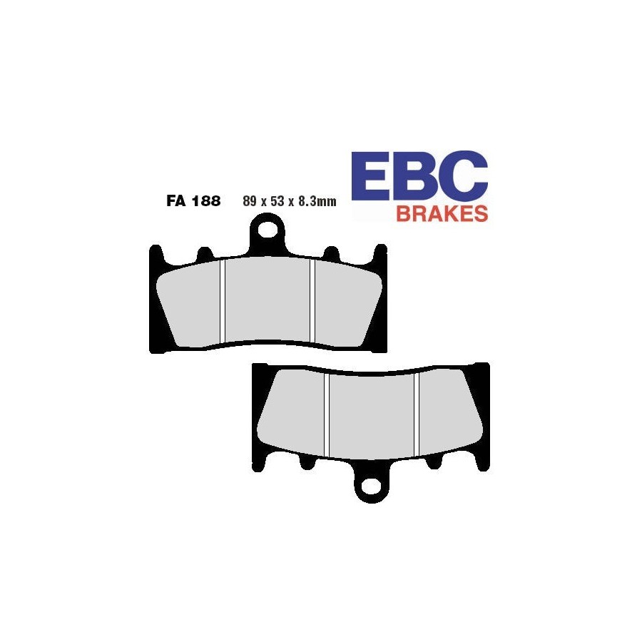 Frein - Jeu de Plaquettes - EBC - FA188 - Standard 01008-188-001