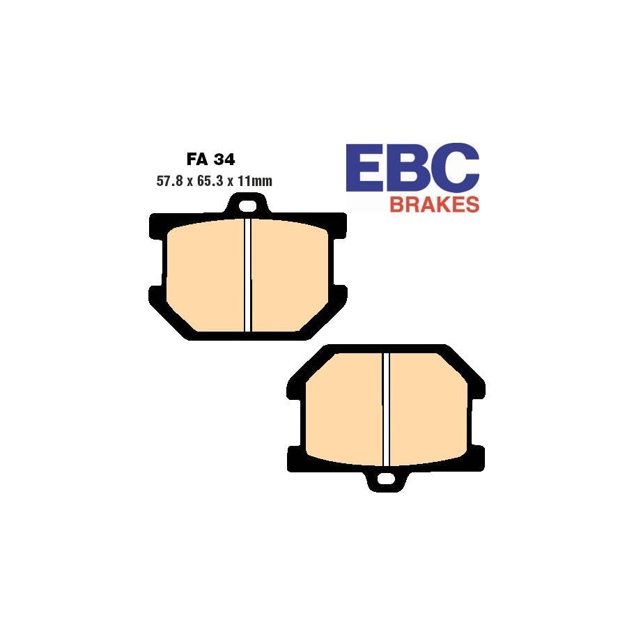 Frein - Jeu de Plaquettes - EBC - semi-frittée - FA-034V - XS250 .....