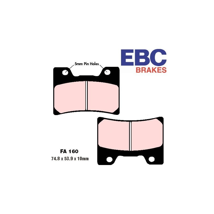 Frein - Jeu de Plaquettes - EBC - Metal fritté - Hypersport - FA160...