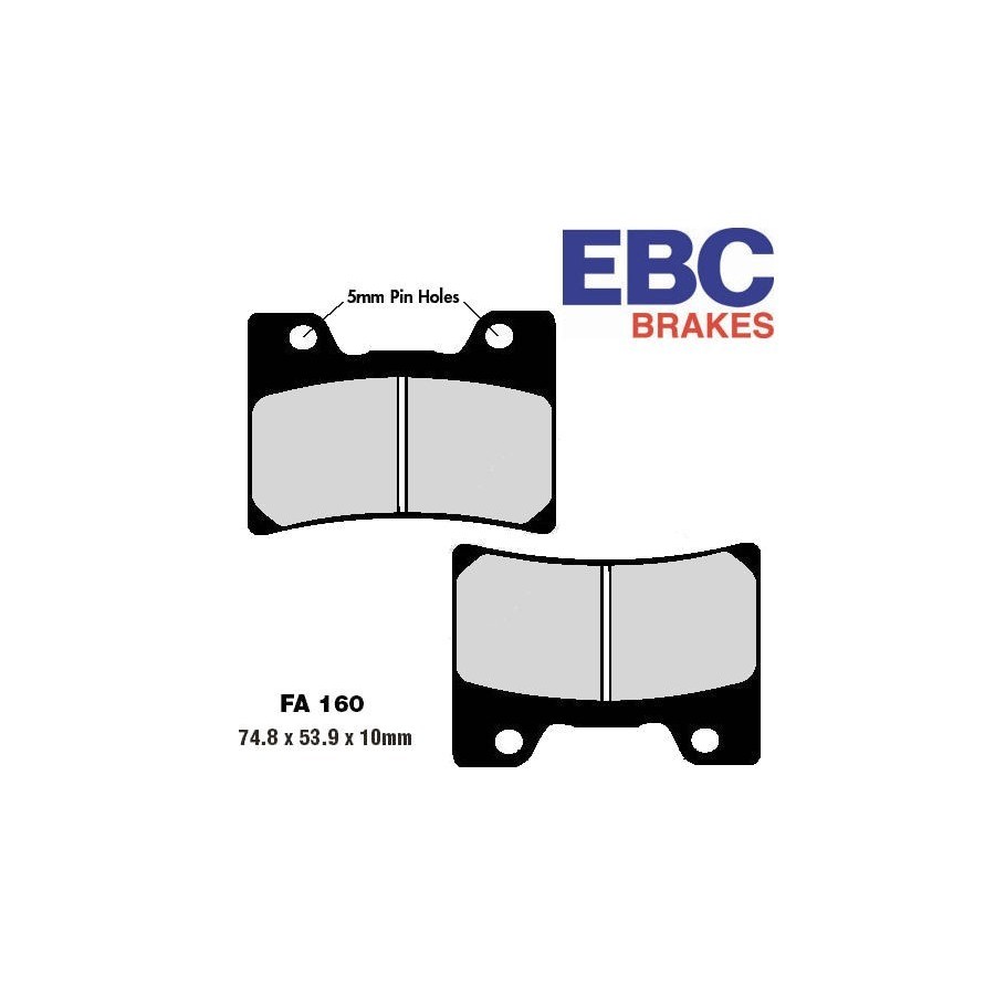 Frein - Jeu de Plaquettes - Standard - Ceramique - EBC - FA160 0100...