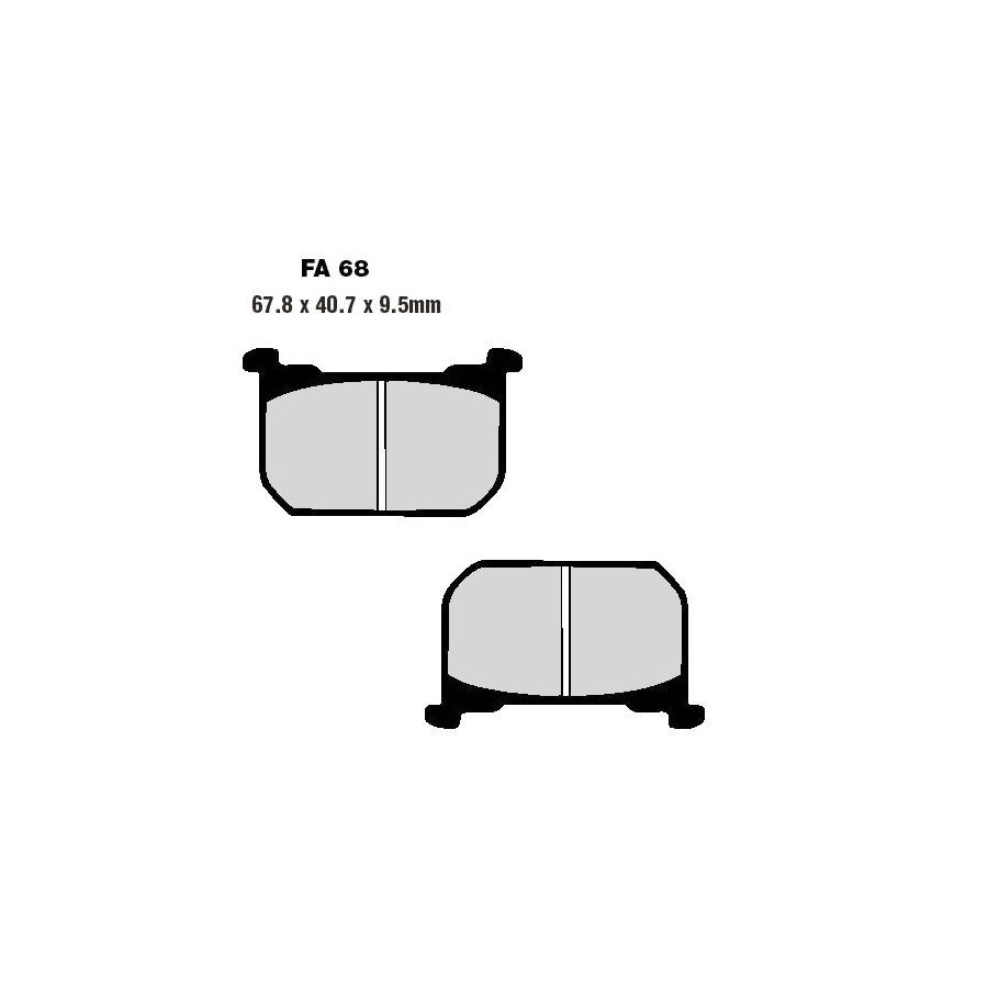 Frein - Jeu de Plaquettes - EBC - Std - FA068 - Kawasaki 01008-068-001
