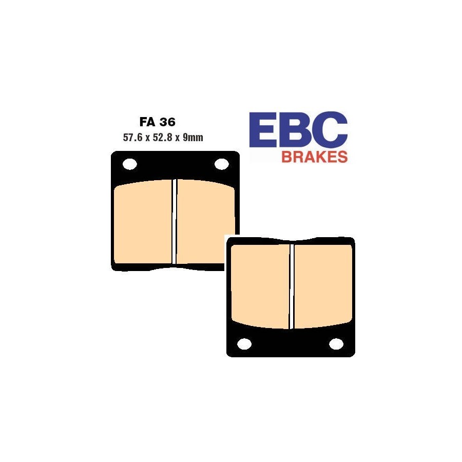 Frein - Jeu de Plaquettes - EBC - FA-036V - Semi-synthetic - Kawasa...