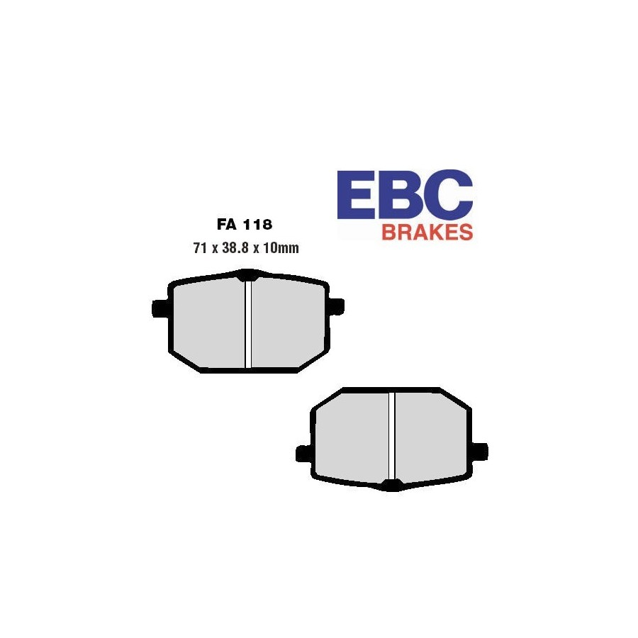 Frein - Etrier - Plaquettes - Standard - EBC - FA118 01008-118-001