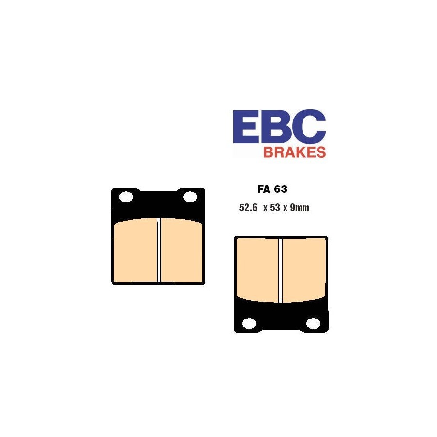 Frein - Jeu de Plaquettes - EBC - FA063 V - semi-frittée 01008-063-002