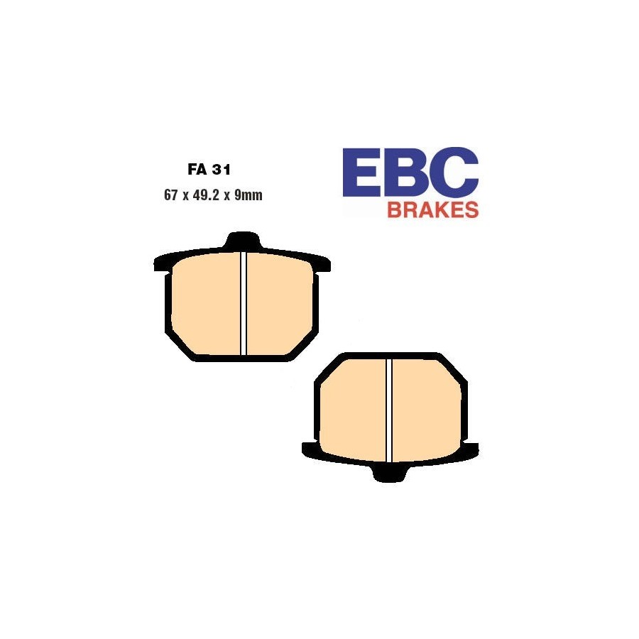 Frein - Jeu de Plaquettes - EBC - FA031V - Semi fritté. 01008-031-002