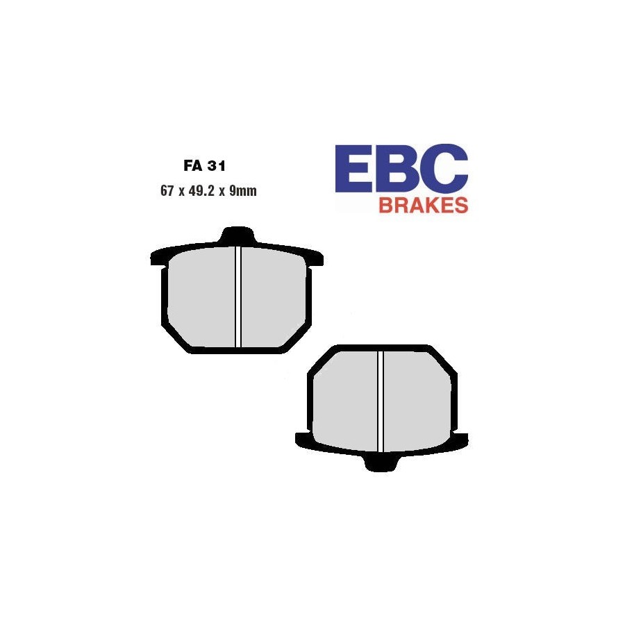 Frein - Jeu de Plaquettes - EBC - Organic - FA031 - Std  01008-031-001