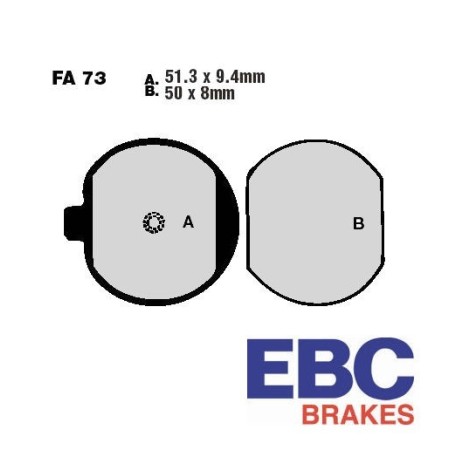 Frein - Jeu de Plaquettes - EBC - FA073 -  01008-073-001