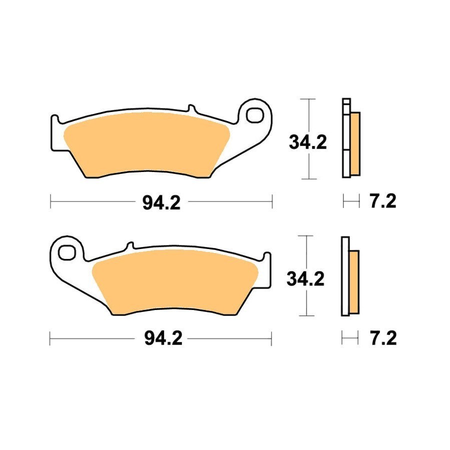 Frein - Jeu de Plaquettes - EBC - FA185 R - semi fritte 01008-185-002