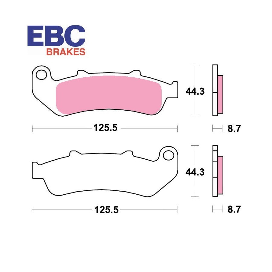 Frein - Jeu de Plaquettes - EBC - FA-189 HH - CBR1000 - 1993-1994 0...