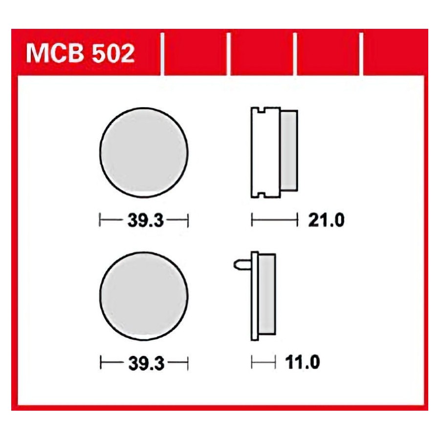 Frein - Jeu de Plaquettes - CB125Tb - CB125T2 01008-MCB-502