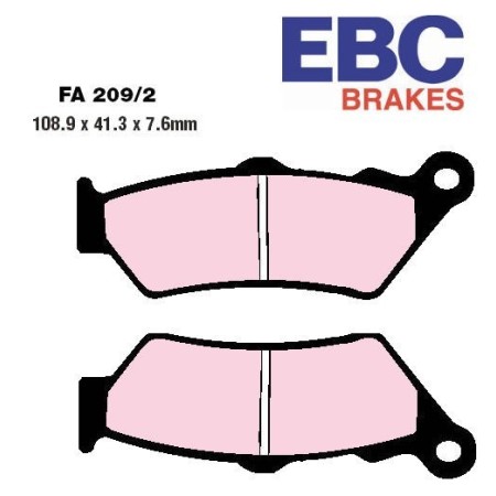 Frein - Jeu de Plaquettes - EBC - Frittée - FA209-HH 01008-209-003