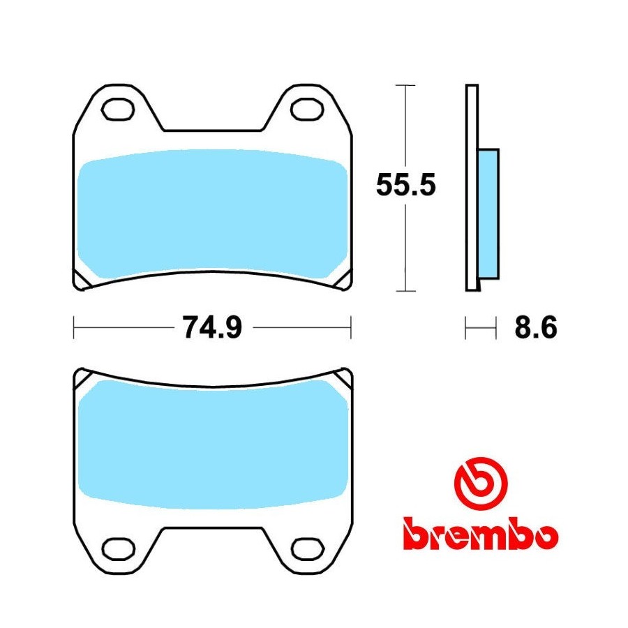 Frein - Jeu de Plaquettes - BREMBO - 07BB19RC - Suzuki - Yamaha - A...