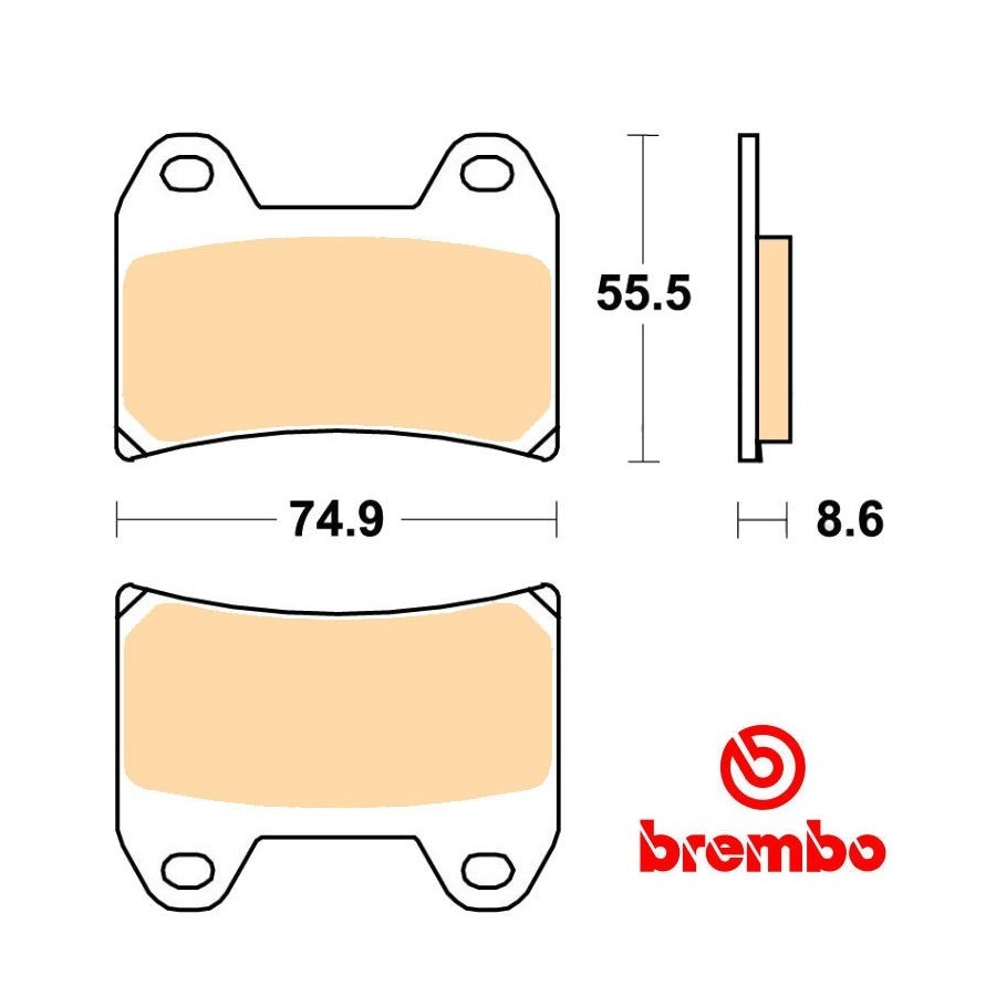 Frein - Jeu de Plaquettes - BREMBO - 07BB19SA - Suzuki - Yamaha - A...