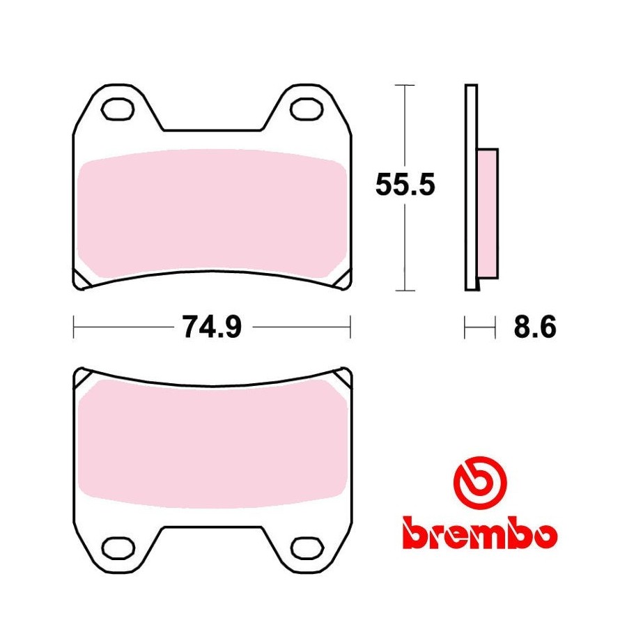 Frein - Jeu de Plaquettes - BREMBO - 07BB19SR - Suzuki - Yamaha - A...