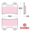 Frein - Jeu de Plaquettes - BREMBO - 07BB19SR - Suzuki - Yamaha - A...